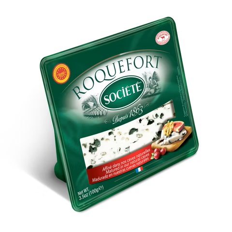 Roquefort Société blue moulded cheese 100g 